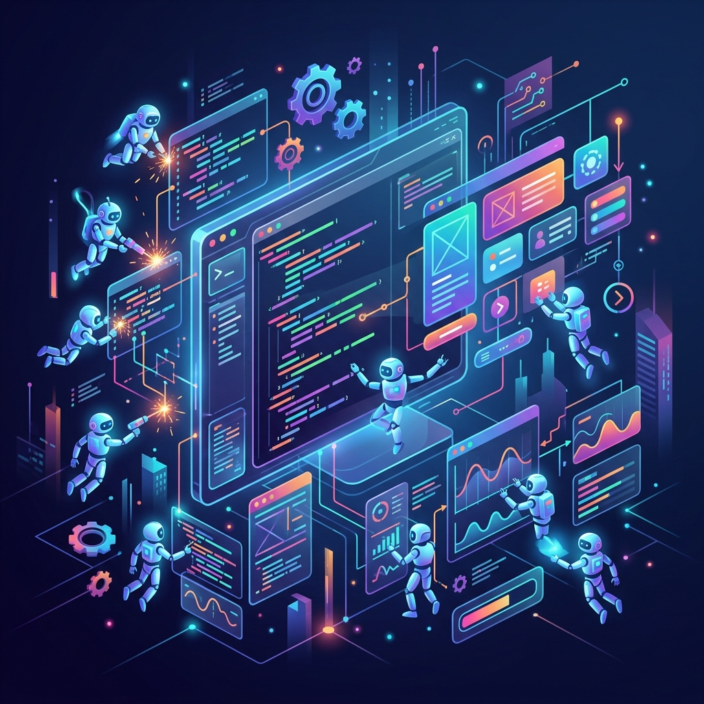 Mô phỏng quy trình tự lập kế hoạch, viết code, tự sửa lỗi (Self-healing) của AI Coding Agent