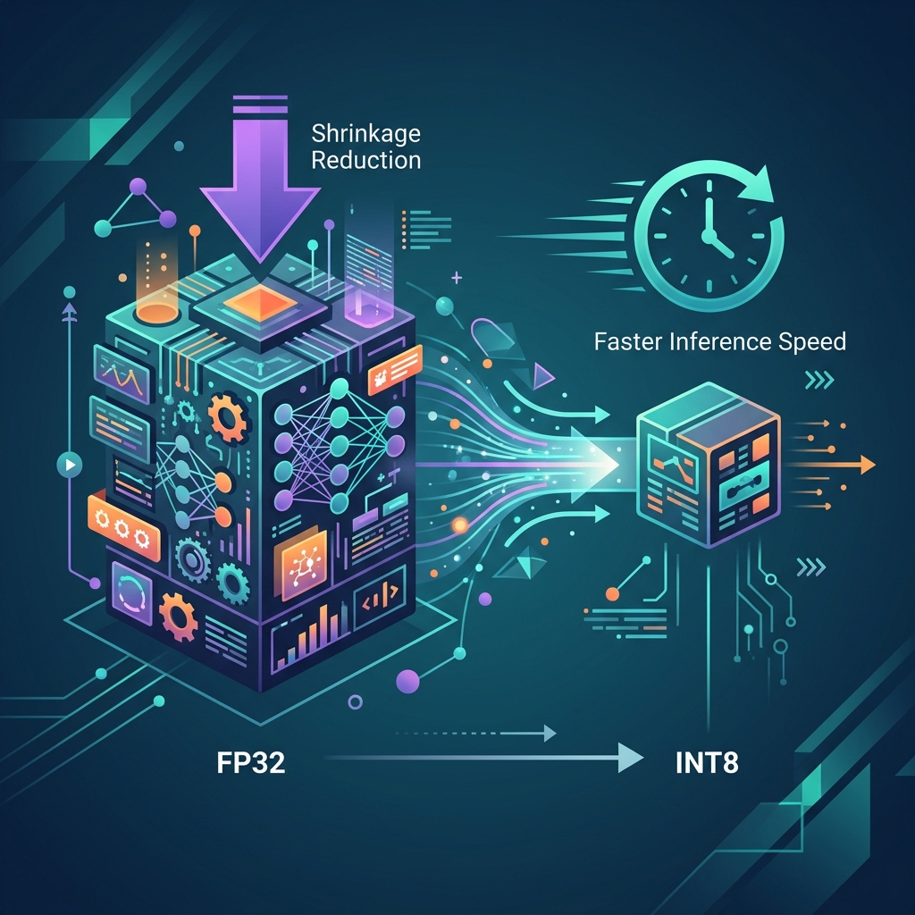 Mô hình lượng tử hóa Quantization giúp giảm kích thước mô hình và tăng tốc độ suy luận Inference