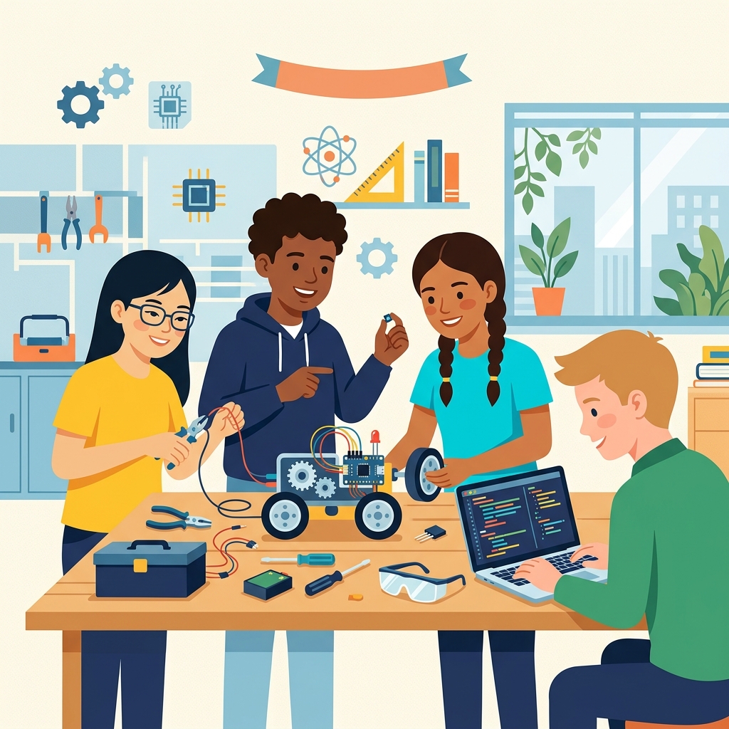Giáo Dục STEM Thế Hệ Mới: Đưa Robot Tự Trị Và MicroPython Vào Lớp Học Để Phát Triển Tư Duy Thuật Toán Thực Tế