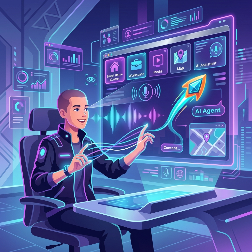 Giao Diện Người Dùng Đa Phương Thức Thông Minh (Multimodal Agentic UI): Tương Tác Máy Tính Không Cần Chuột Và Bàn Phím Qua Mô Hình VLA